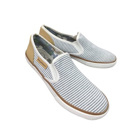 Tommy Bahama womans blue tan Slip-On loafers shoes Size 10 SKU 8868 - Picture 15 of 15